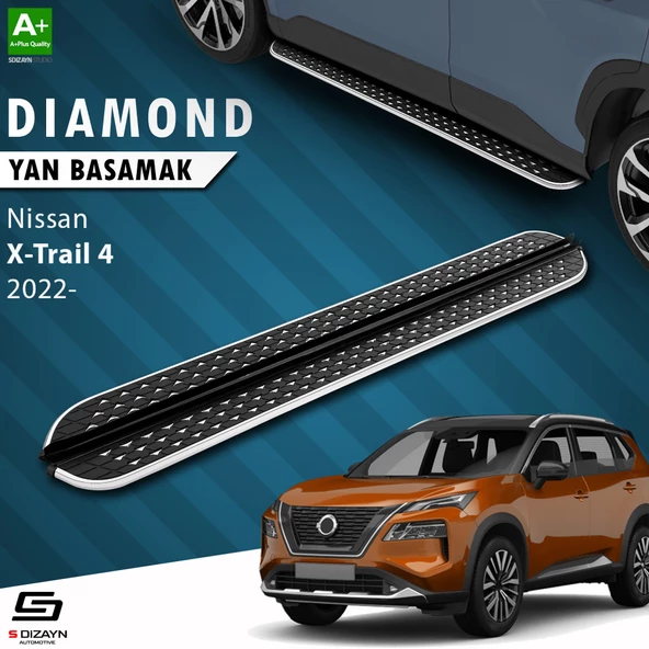 S-Dizayn Nissan X-Trail T33 Diamond Krom Yan Basamak 183 Cm 2022 Üzeri ürün görseli 1