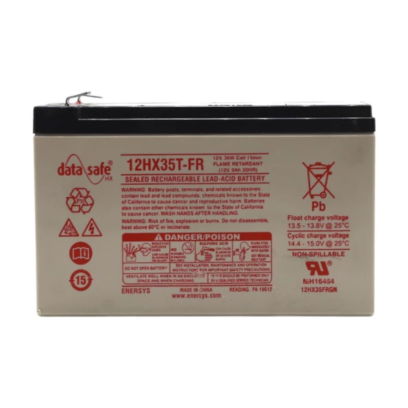 ENERSYS DATASAFE 12V HX35T-FR 10 YIL ÖMÜR BEKLENTİLİ BAKIMSIZ KURU TİP AGM VRLA AKÜ ürün görseli 1
