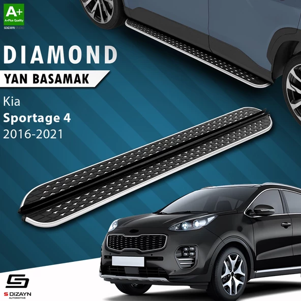 S-Dizayn Kia Sportage 4 Diamond Krom Yan Basamak 173 Cm 2016-2021 ürün görseli 1