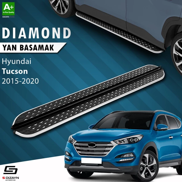 S-Dizayn Hyundai Tucson 3 Diamond Krom Yan Basamak 173 Cm 2015-2020 ürün görseli 1