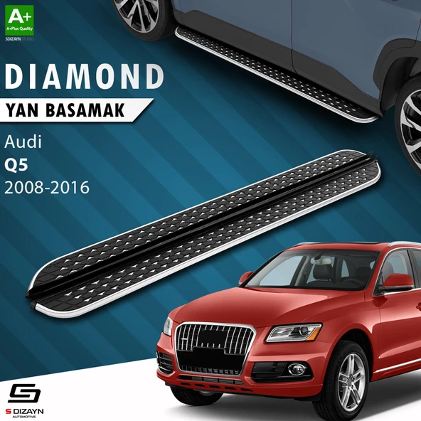 S-Dizayn Audi Q5 Diamond Krom Yan Basamak 183 Cm 2008-2016 ürün görseli 1