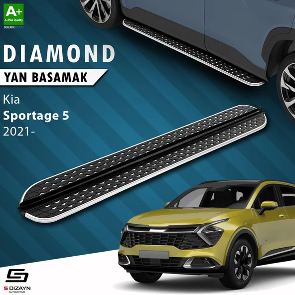S-Dizayn Kia Sportage 5 Diamond Krom Yan Basamak 173 Cm 2021 Üzeri ürün görseli 1