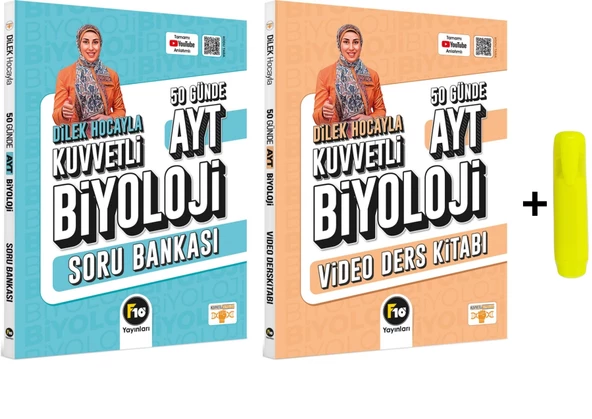 Dilek Hocayla 50 Günde AYT Biyoloji Video Ders Kitabı Soru Bankası Seti F10 Yayınları ürün görseli 1