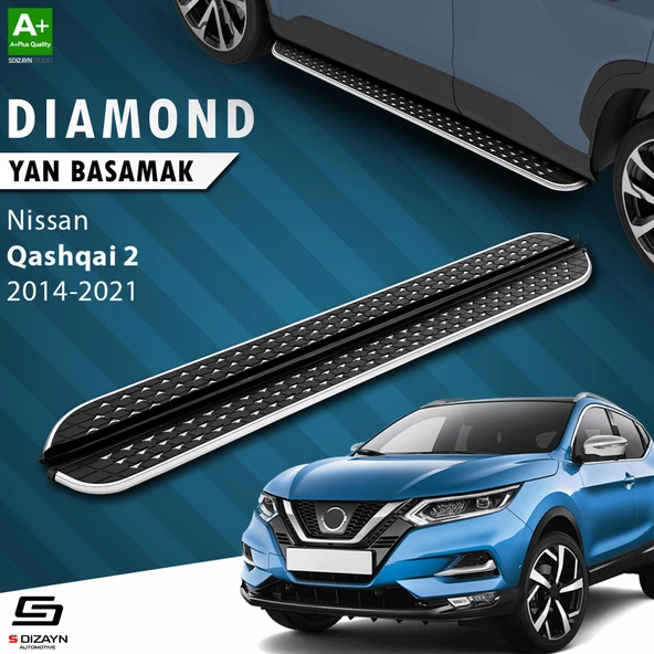 S-Dizayn Nissan Qashqai 2 Diamond Krom Yan Basamak 173 Cm 2014-2021 ürün görseli 1