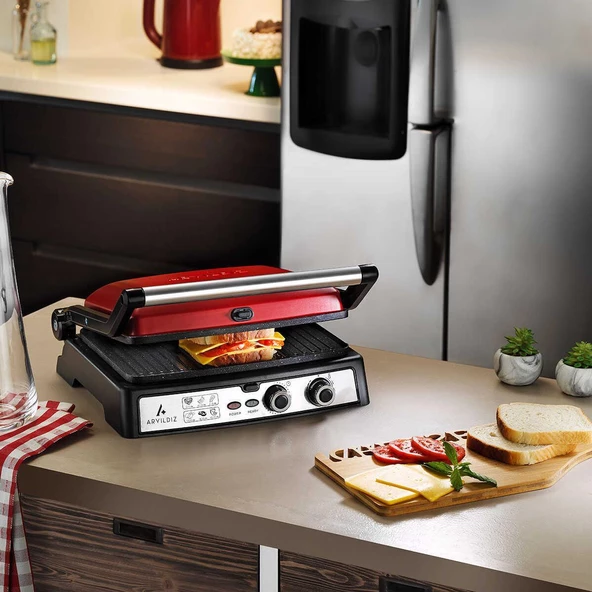 Aryıldız Multi Grill Tost Makinesi Kırmızı Ar256688 ürün görseli 1