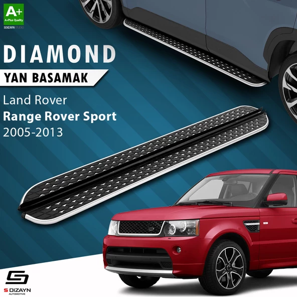 S-Dizayn Land Rover Range Rover Sport Diamond Krom Yan Basamak 183 Cm 2005-2013 ürün görseli 1