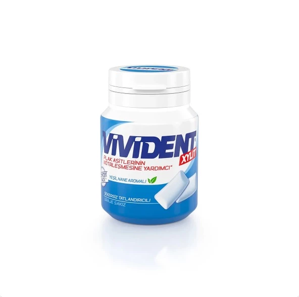 Vivident Yeşil Nane Aromalı Şekersiz-Tatlandırıcılı Draje Sakız Kutu 67g ürün görseli 1