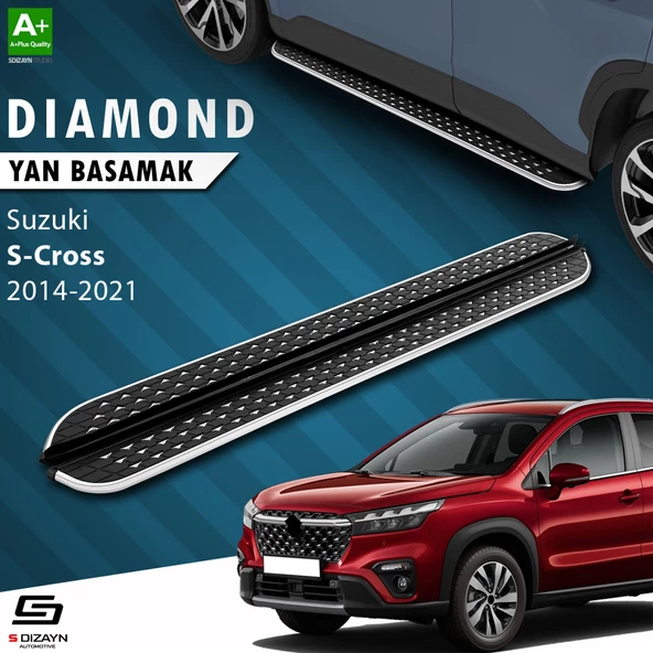 S-Dizayn Suzuki SX4 2 S-Cross Diamond Krom Yan Basamak 173 Cm 2014-2021 ürün görseli 1