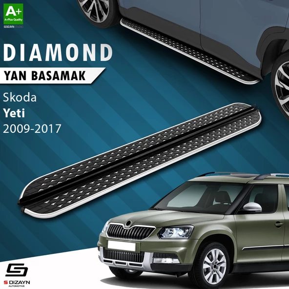 S-Dizayn Skoda Yeti Diamond Krom Yan Basamak 173 Cm 2009-2017 ürün görseli 1
