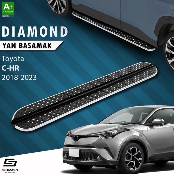 S-Dizayn Toyota C-HR Diamond Krom Yan Basamak 173 Cm 2018-2023 ürün görseli 1