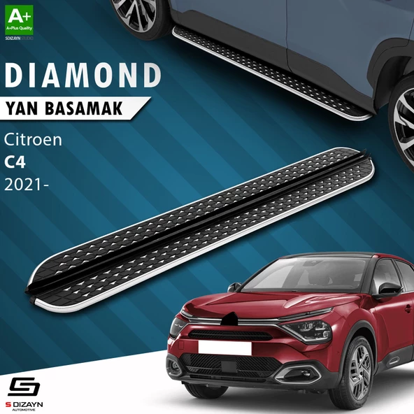 S-Dizayn Citroen C4 3 Diamond Krom Yan Basamak 183 Cm 2021 Üzeri ürün görseli 1