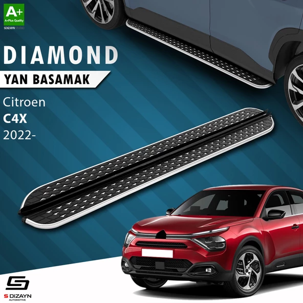 S-Dizayn Citroen C4 X Diamond Krom Yan Basamak 183 Cm 2022 Üzeri ürün görseli 1
