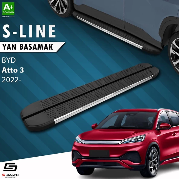 S-Dizayn BYD Atto 3 S-Line Krom Yan Basamak 193 Cm 2022 Üzeri ürün görseli 1