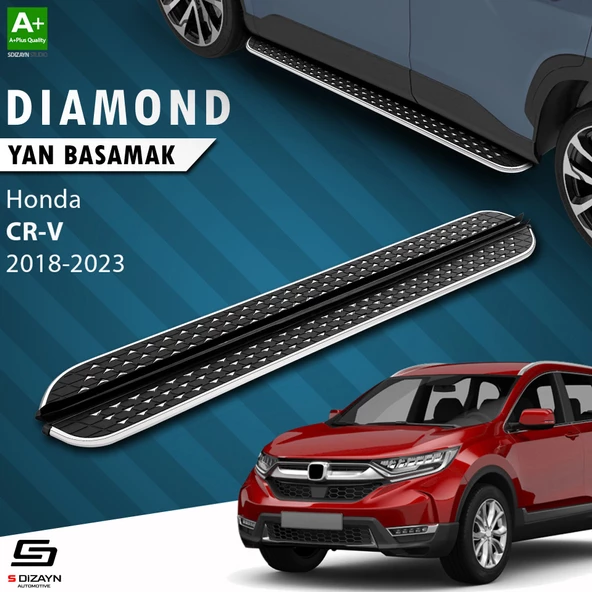S-Dizayn Honda CR-V 5 Diamond Krom Yan Basamak 173 Cm 2018-2023 ürün görseli 1
