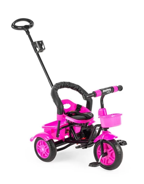 Moony Baby MB504 Trend Bike Ebeveyn Kontrollü 3 Tekerlekli Çocuk Bisikleti FUŞYA ürün görseli 1