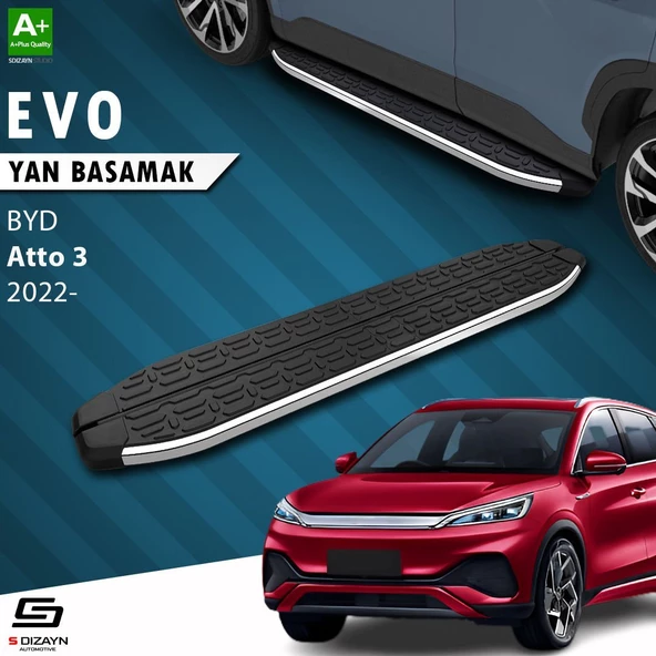 S-Dizayn BYD Atto 3 Evo Krom Yan Basamak 193 Cm 2022 Üzeri ürün görseli 1