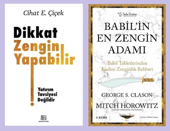 Dikkat Zengin Yapabilir + Babil'in En Zengin Adamı (2 Kitap) ürün görseli 1