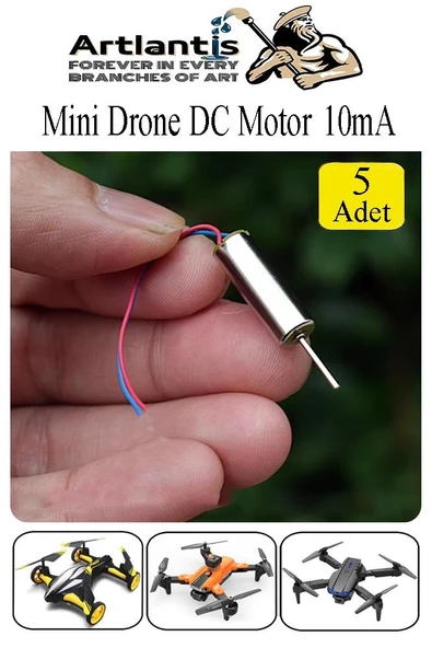 Drone Motoru Yüksek Hızlı 5 Adet Çekirdeksiz Dc Dron Motoru Güçlü Deney Okul Helikopter Uçak Mini Drone Motoru ürün görseli 1