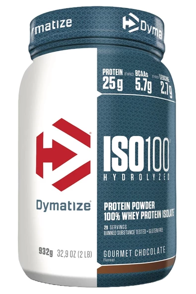 Dymatize ISO 100 Hydrolyzed Whey Protein Isolate Çikolata 932GR ürün görseli 1