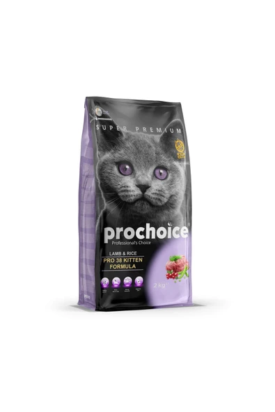 ProChoice Cat Pro 38 Kuzulu Ve Pirinçli Yavru Kedi Maması 2 Kg ürün görseli 1