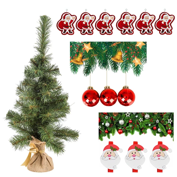 Yılbaşı Yeşil Çam Ağacı 60 cm Set-2 ürün görseli 1