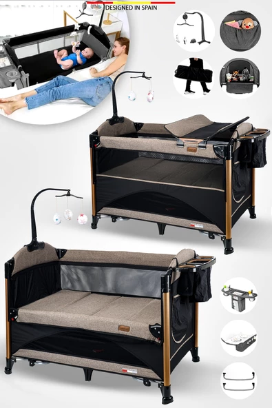 Baby Home 620 Lora-co 70x110 Bebek Oyun Parkı Yatak Anne Yanı Beşik ürün görseli 1