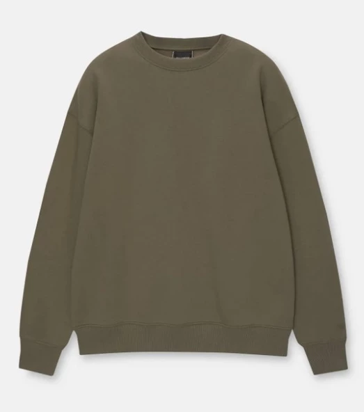 Pull & Bear Bisiklet Yaka Basic Sweatshirt - Resim 3