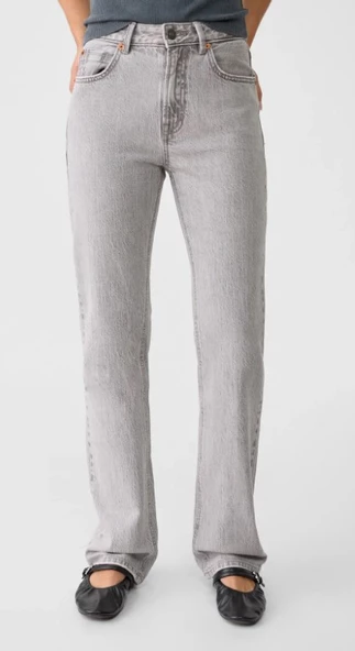 Stradivarius D98 straight-leg vintage jean - Resim 3