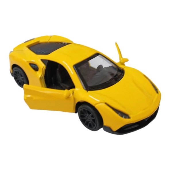 Çek Bırak Metal Araba - 4311B - Sarı - Resim 4