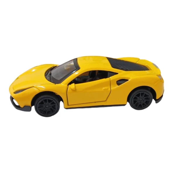 Çek Bırak Metal Araba - 4311B - Sarı - Resim 2