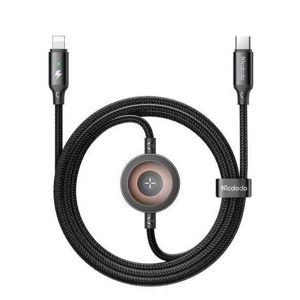 Mcdodo CA-5680 36W Typec iPhone ve Watch Hızlı Şarj Kablosu 1.5m - Siyah ürün görseli 1