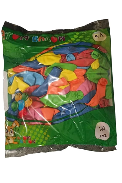 ATOM BALON Normal Balon Karışık Renk 9/A 100'lü ürün görseli 1