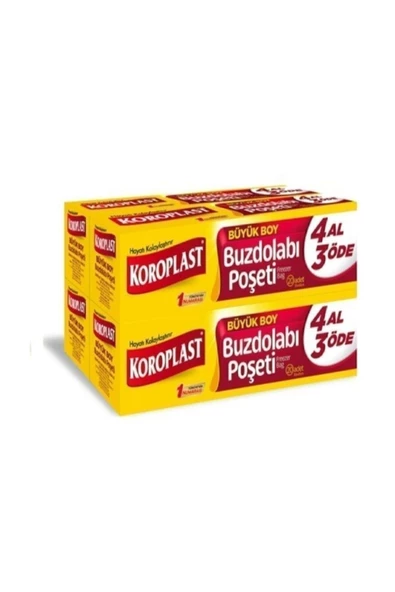 KADIKÖYAVM Koroplast Buzdolabı Poşeti 4 Paket Büyük Boy 8 Paket Orta Boy 4 Paket Küçük Boy ürün görseli 1