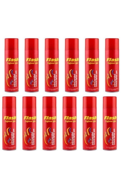 CAMPING TIME Flash Lighter Çakmak Gazı 270 ml 12 Adet Parlı 8699621150502 ürün görseli 1