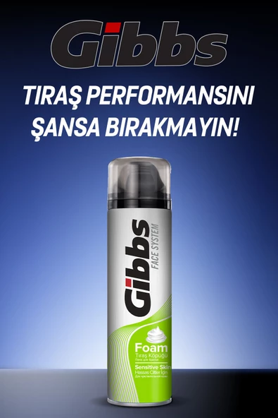 GİBBS Sensitive Tıraş Köpüğü 4x200ml - Resim 2