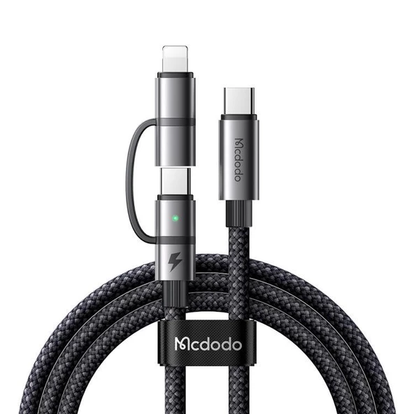 Mcdodo CA-0450 2in1 36W Typec iPhone Şarj Kablosu 1.2m - Siyah ürün görseli 1