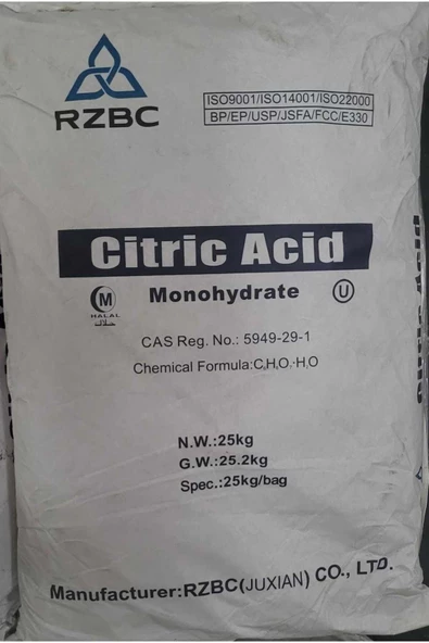 WEİFANG Limon Tuzu Sitrik Asit (RZBC) 5 Kg ürün görseli 1