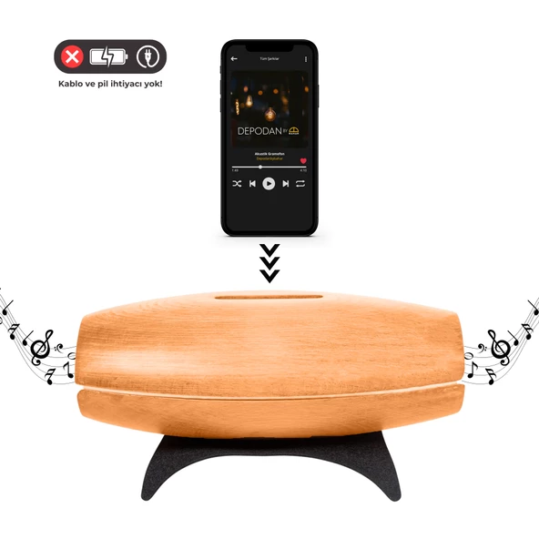 Tone Açık Ceviz Akustik Gramofon - Resim 2