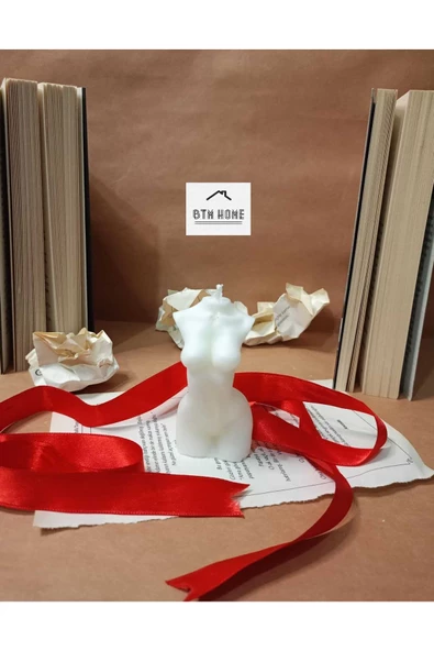 btmhome Beyaz Kokulu Dekoratif Venüs Kadın Vücut Mum - 10 Cm ürün görseli 1