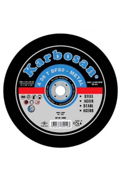 KARBOSAN Metal Kesici Taş 230x3,0x22 mm ürün görseli 1