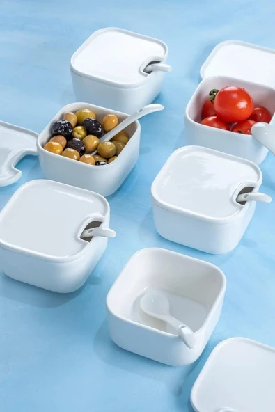 btmhome 6'lı Kaşıklı Porselen Kahvaltı Takımı Seti ürün görseli 1