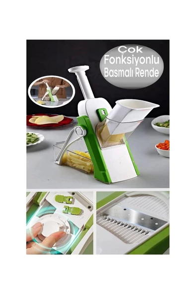 klasik yaşam Yaylı Basmalı Sebze Patates Doğrayıcı, Dilimleyici ürün görseli 1