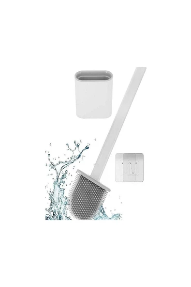 Btm Home Silikon Banyo Tuvalet Klozet Temizleme Fırçası Ve Tutucu ürün görseli 1