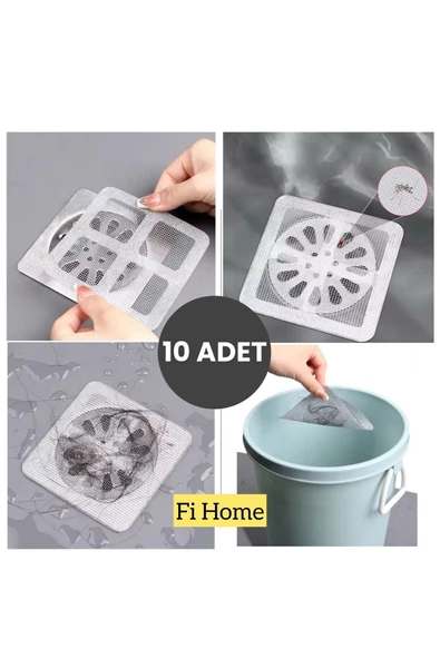 Btm Home 10 ADET Pratik Banyo Gider Süzgeci Saç Yakalayıcı Süzgeç Banyo Duş Gider Tıkanık Önleyici Süzgeç ürün görseli 1