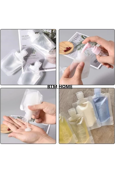 btmhome 3 Adet Pratik Doldurulabilir Sıvı Seyahat Kiti 100 ML ürün görseli 1