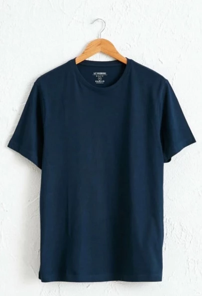 LC Waikiki Your Fashion Style'dan Erkek Lacivert Tişört Bisiklet Yaka Basic Kısa Kollu Pamuklu Basic ürün görseli 1