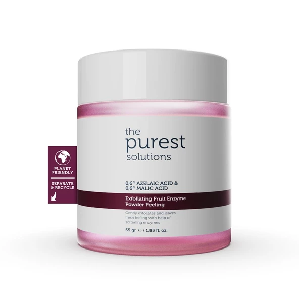 The Purest Solutions Fruit Enzyme Powder Exfoliator & Peeling  (0,6% Azelaic Acid & 0,6% Malic Acid) ürün görseli 1