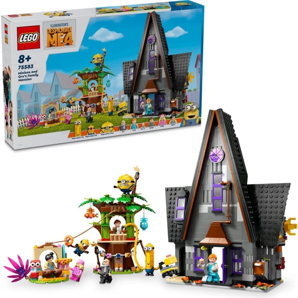 LEGO® Despicable Me 4 Minyonlar ve Gru'nun Aile Köşkü 75583  (868 Parça) ürün görseli 1