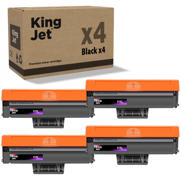 KingJET® MLT-D111L 4'lü Paket - Samsung Uyumlu Çipli Muadil Toner ürün görseli 1