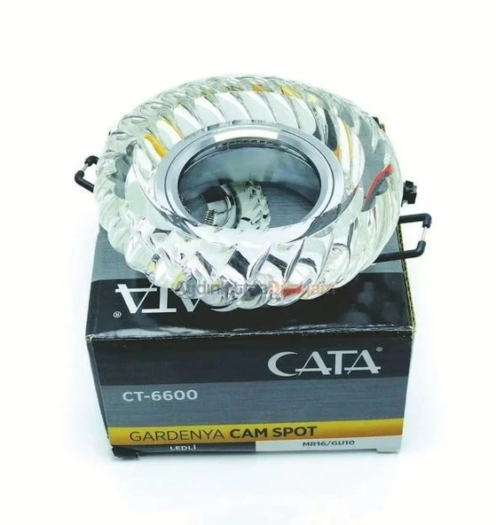 CATA Gardenya Dekoratif Cam Spot Yuvarlak Kristal Krom 3w Efektli 4000K GU10 (Duy Ampul Hariç) ürün görseli 1